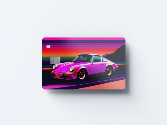 Sunset Porsche - Credit/Debit Card Skin