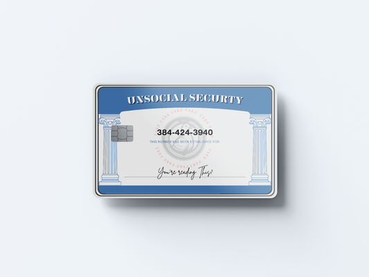 Unsocial Security - Credit/Debit Card Skin