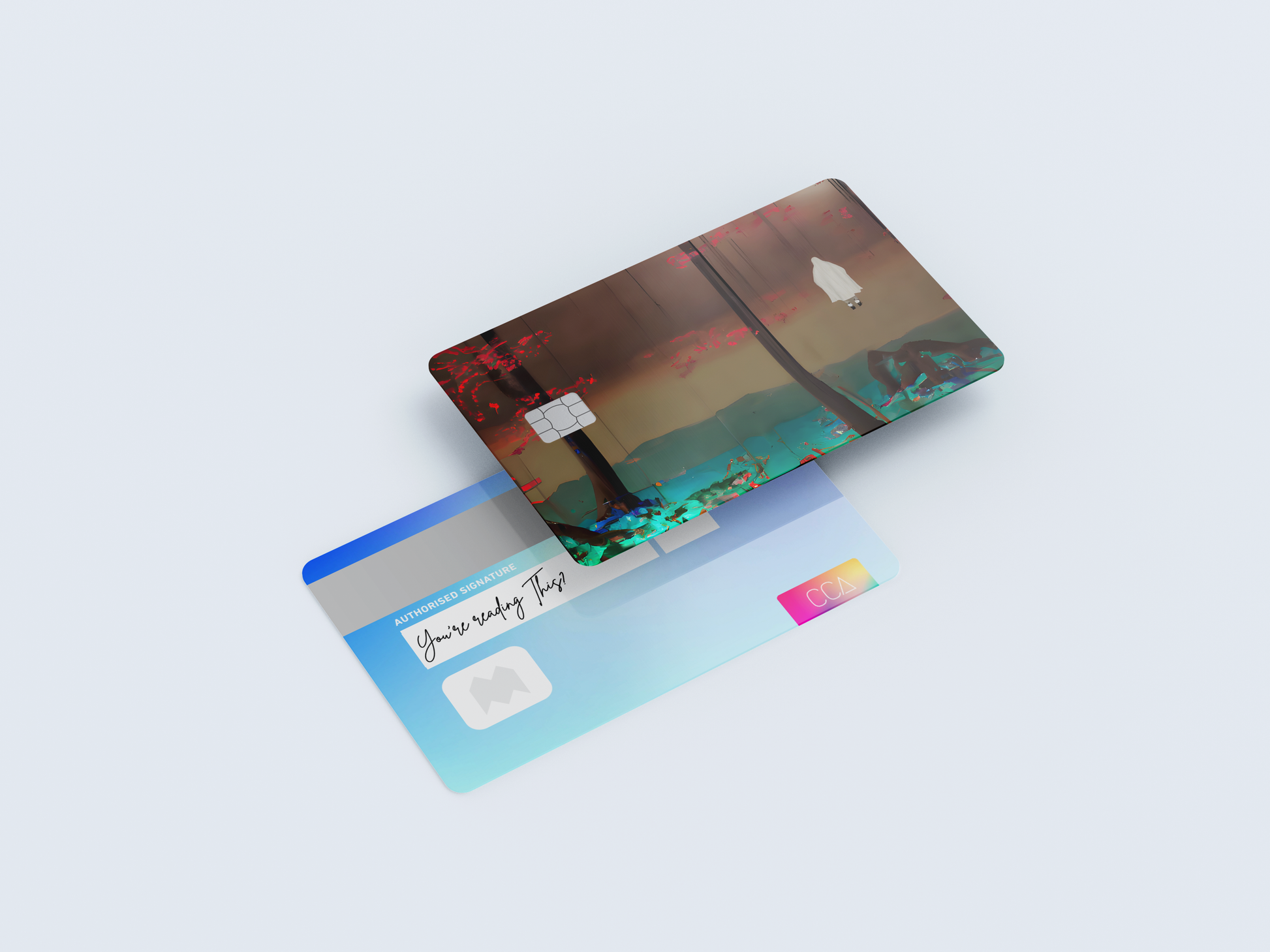 Ghost in the Forest Credit card covers, credit card skins