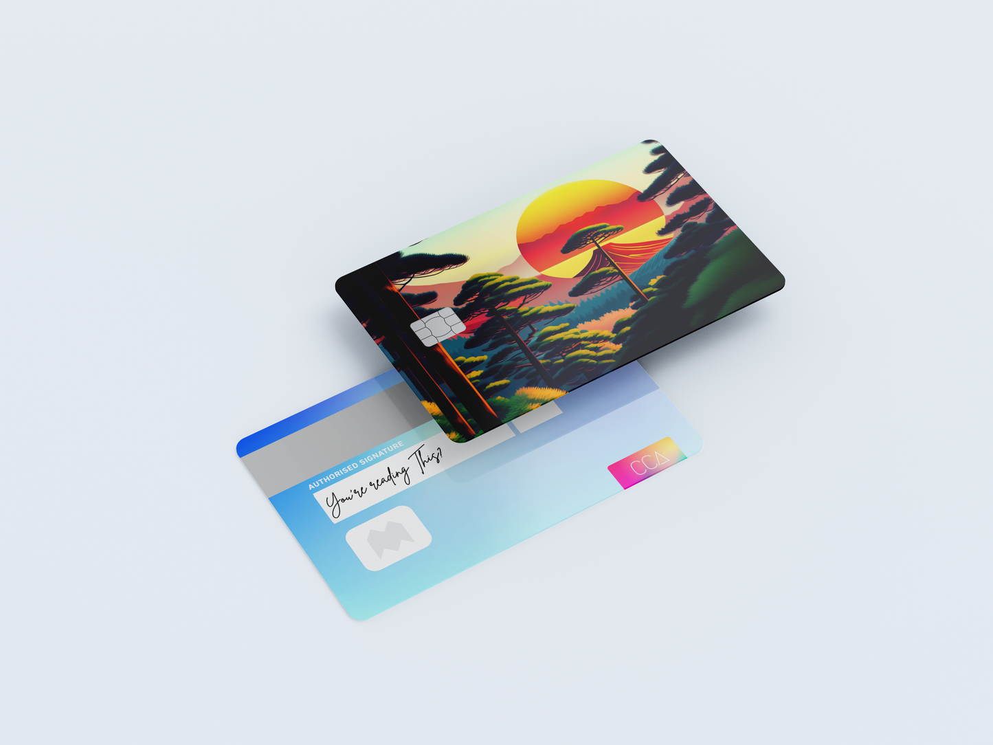 Forest Sun Credit card covers, credit card skins