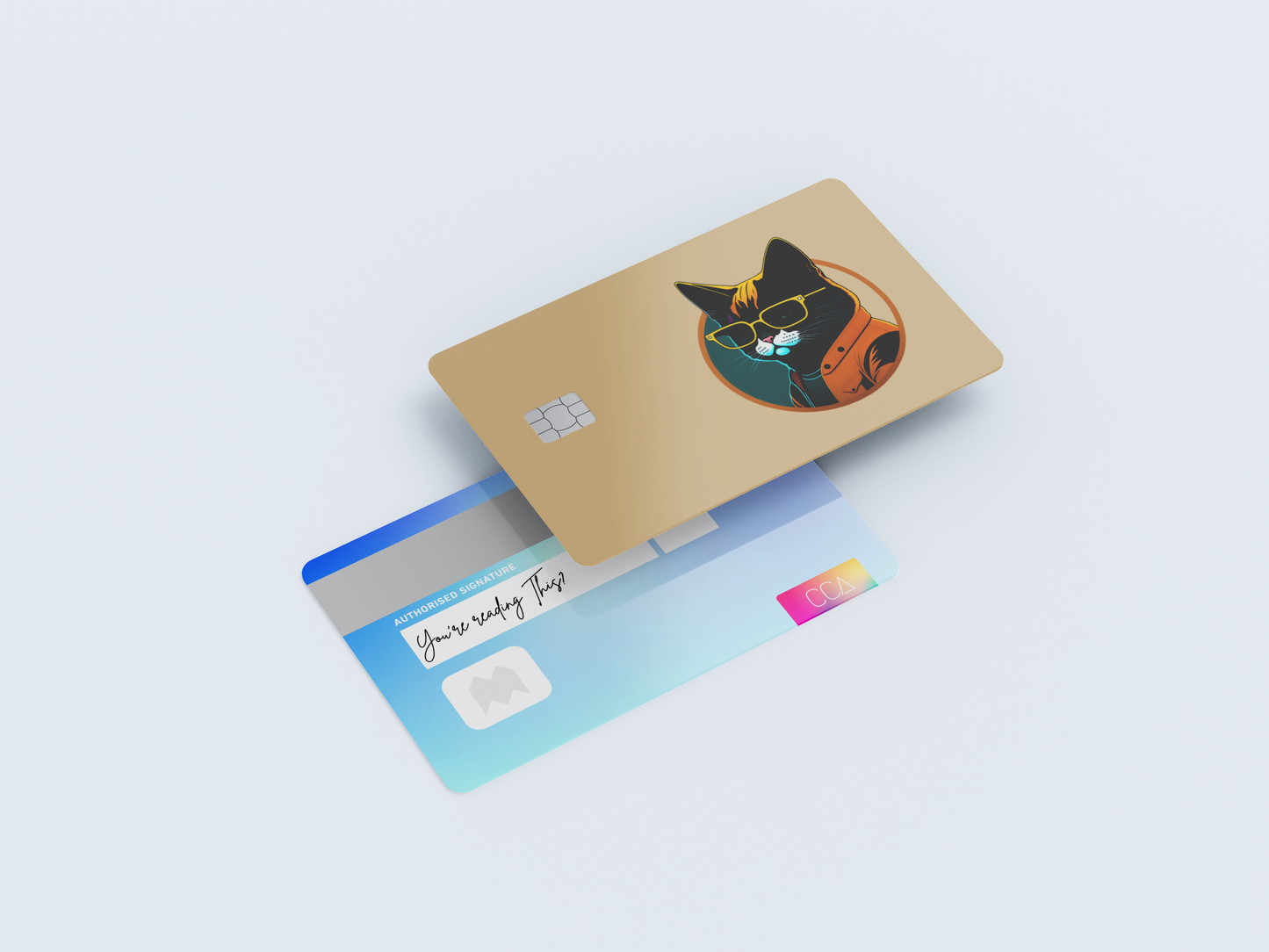 Cool Cat Credit card covers, credit card skins