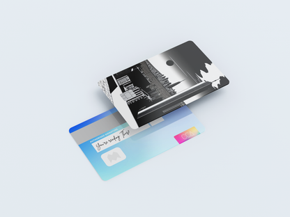 Ink Drawing of City Credit card covers, credit card skins