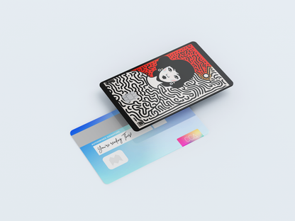 Woman Line Painting - Credit/Debit Card Skin