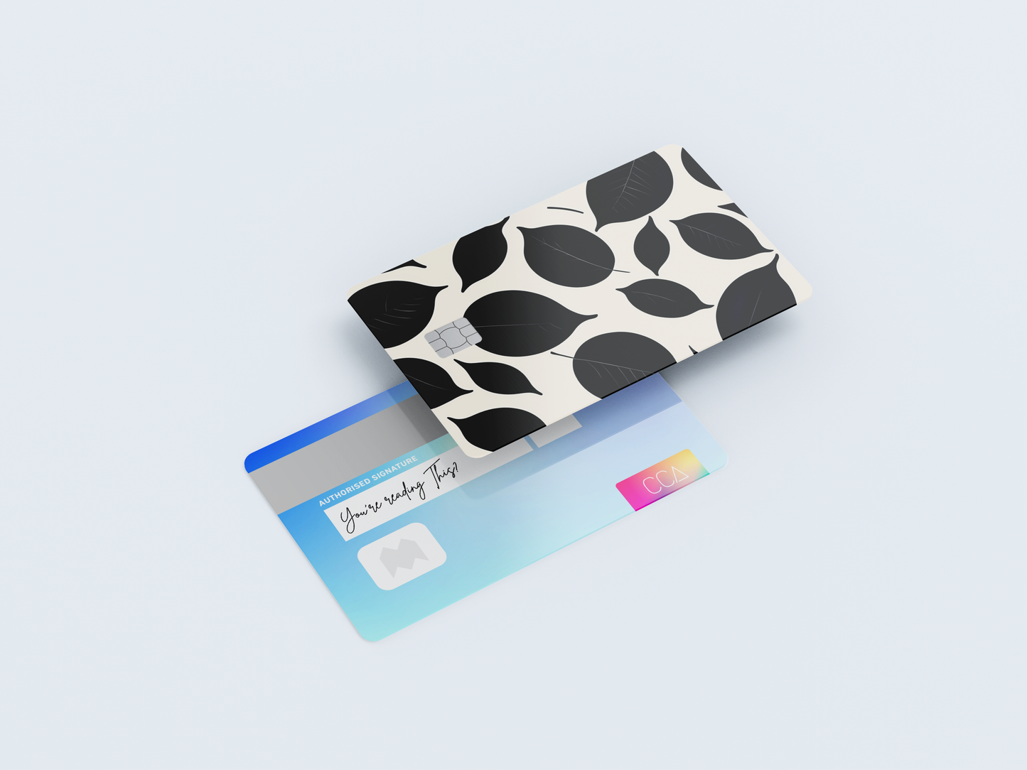 Black Leaves Credit card covers, credit card skins