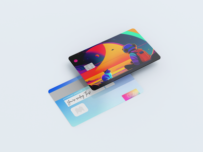 Astronaut and Cat Credit card covers, credit card skins