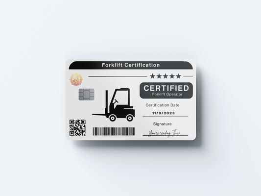 Forklift License Credit card covers, credit card skins