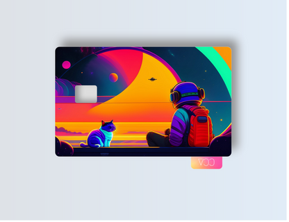 Astronaut and Cat Credit card covers, credit card skins