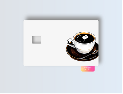 Coffee Cup Credit card covers, credit card skins