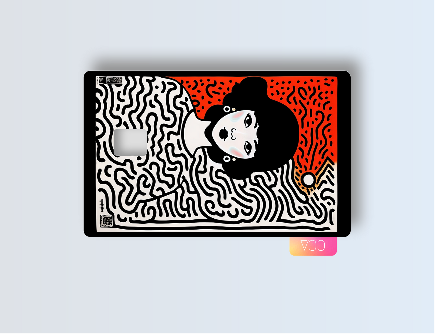 Woman Line Painting - Credit/Debit Card Skin