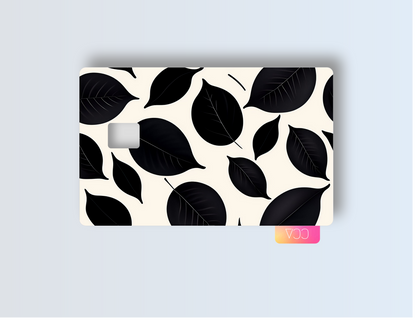 Black Leaves Credit card covers, credit card skins