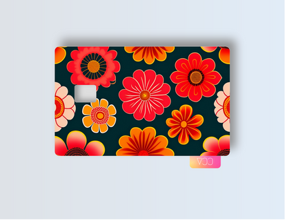 Red Flowers - Credit/Debit Card Skin