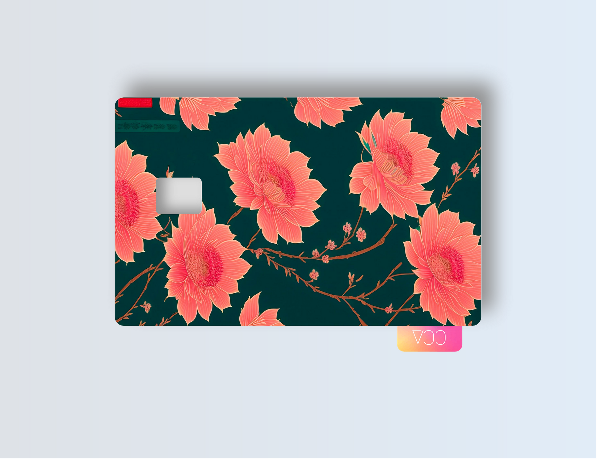 Grapefruit Flowers Credit card covers, credit card skins