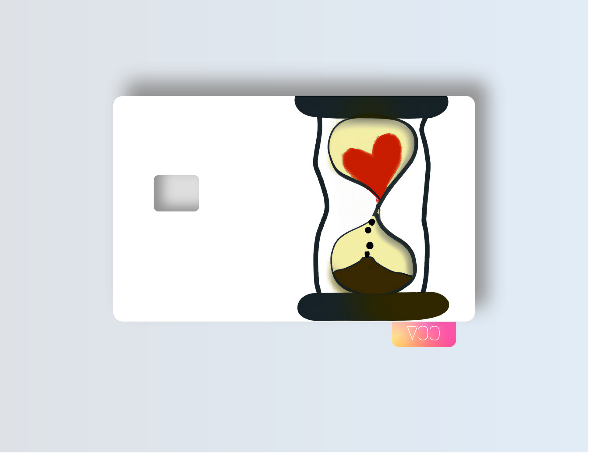 Hourglass Heart Credit card covers, credit card skins