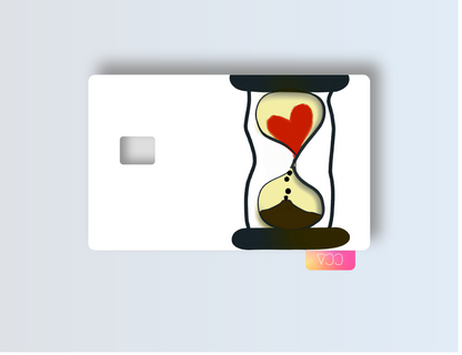 Hourglass Heart Credit card covers, credit card skins