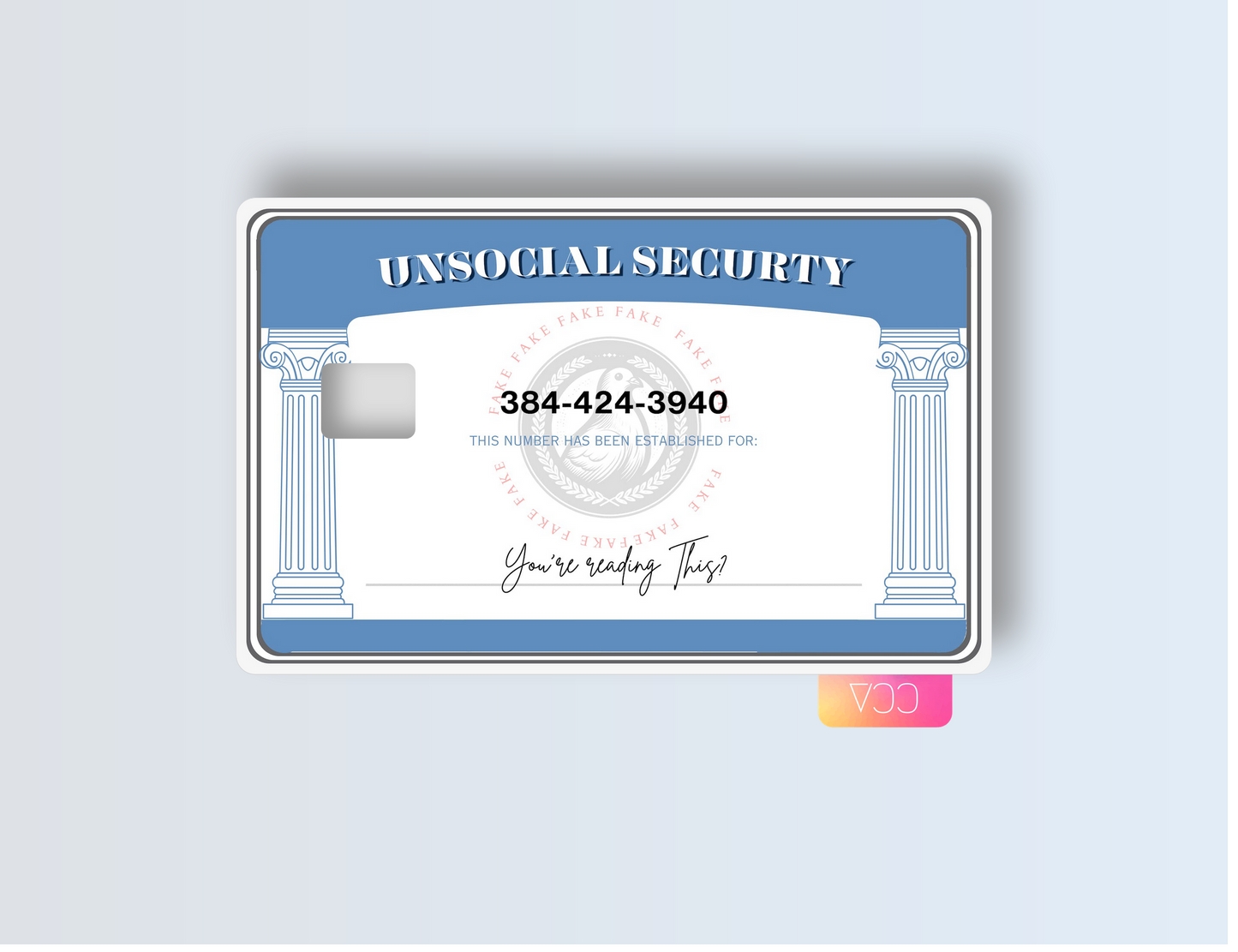 Unsocial Security - Credit/Debit Card Skin