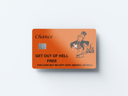 Get Out Of Hell Free Card - Credit/Debit Card Skin