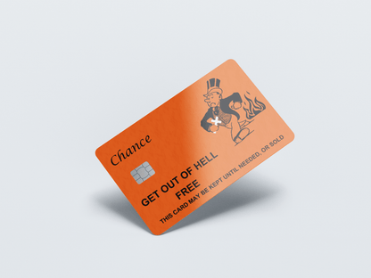 Get Out Of Hell Free Card - Credit/Debit Card Skin