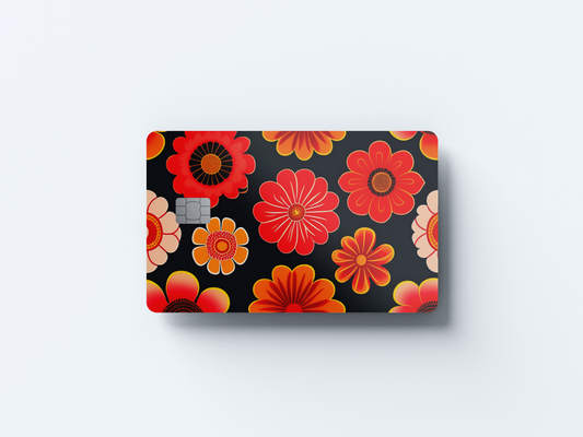 Red Flowers - Credit/Debit Card Skin