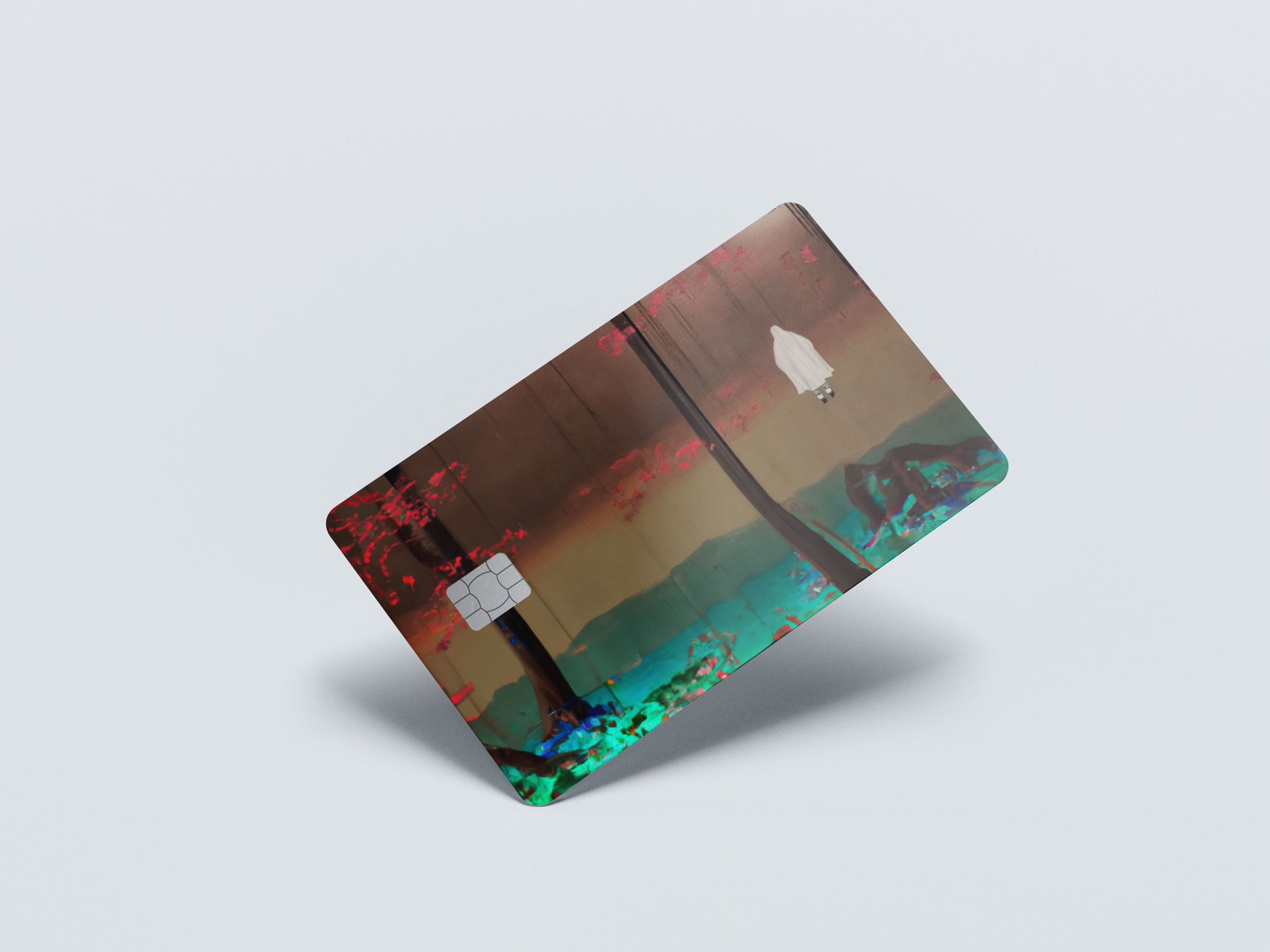 Ghost in the Forest Credit card covers, credit card skins