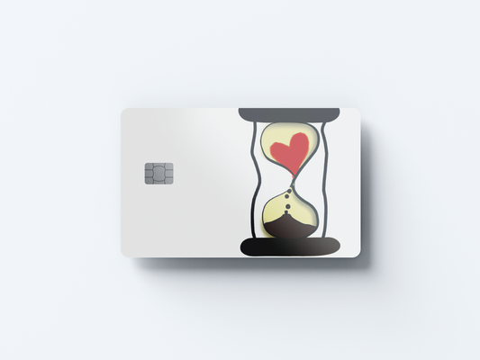 Hourglass Heart Credit card covers, credit card skins