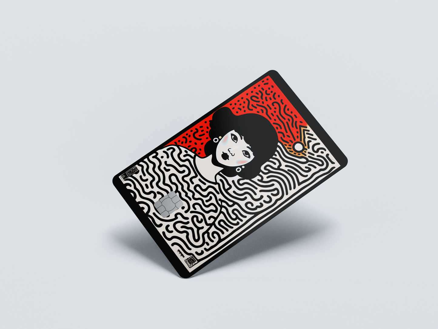 Woman Line Painting - Credit/Debit Card Skin