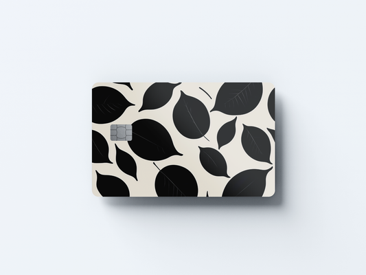 Black Leaves Credit card covers, credit card skins